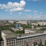 Вид на строительство Московского микрорайона