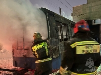 В Иванове произошёл крупный пожар в троллейбусном парке